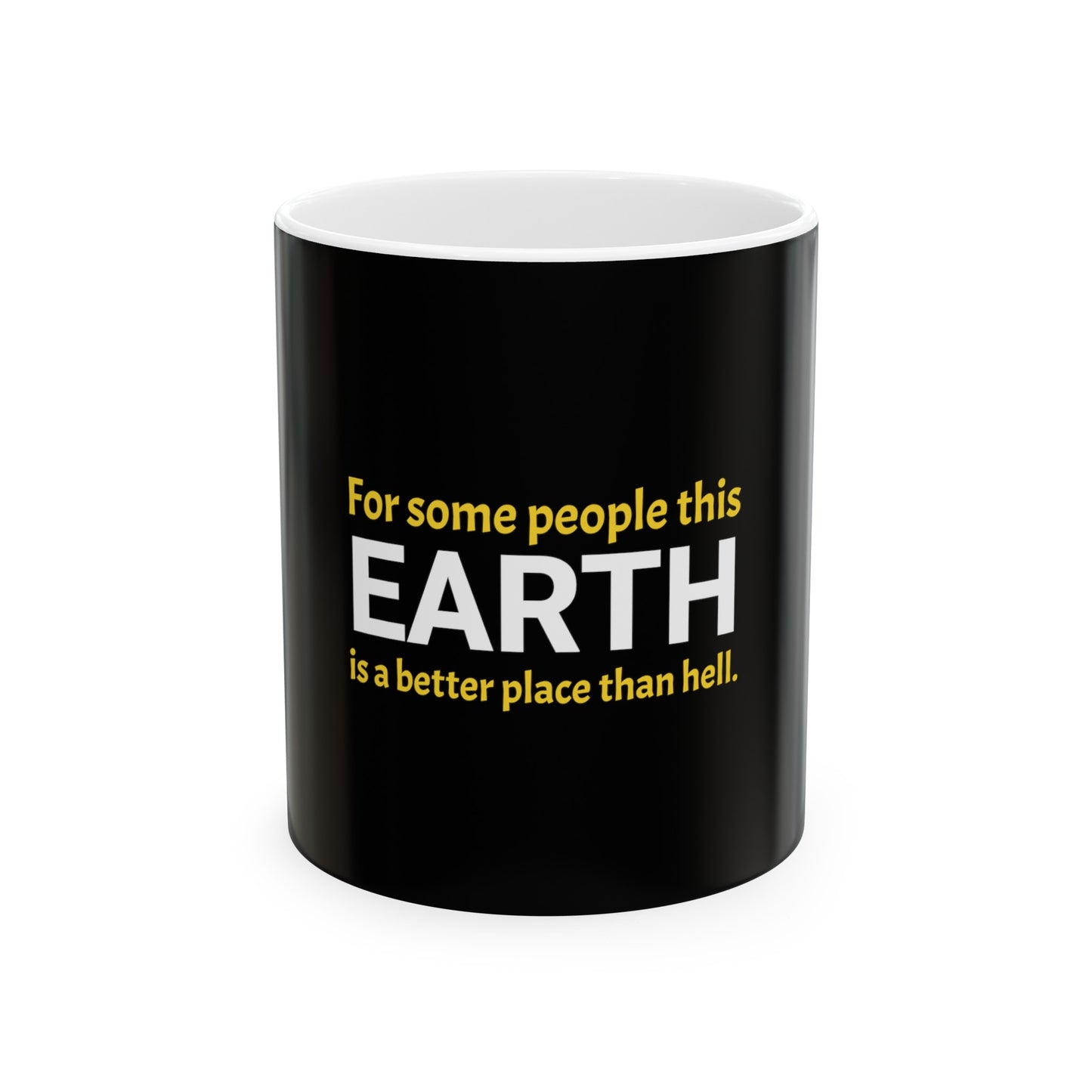 Black Ceramic Mug 7, (11oz, 15oz)