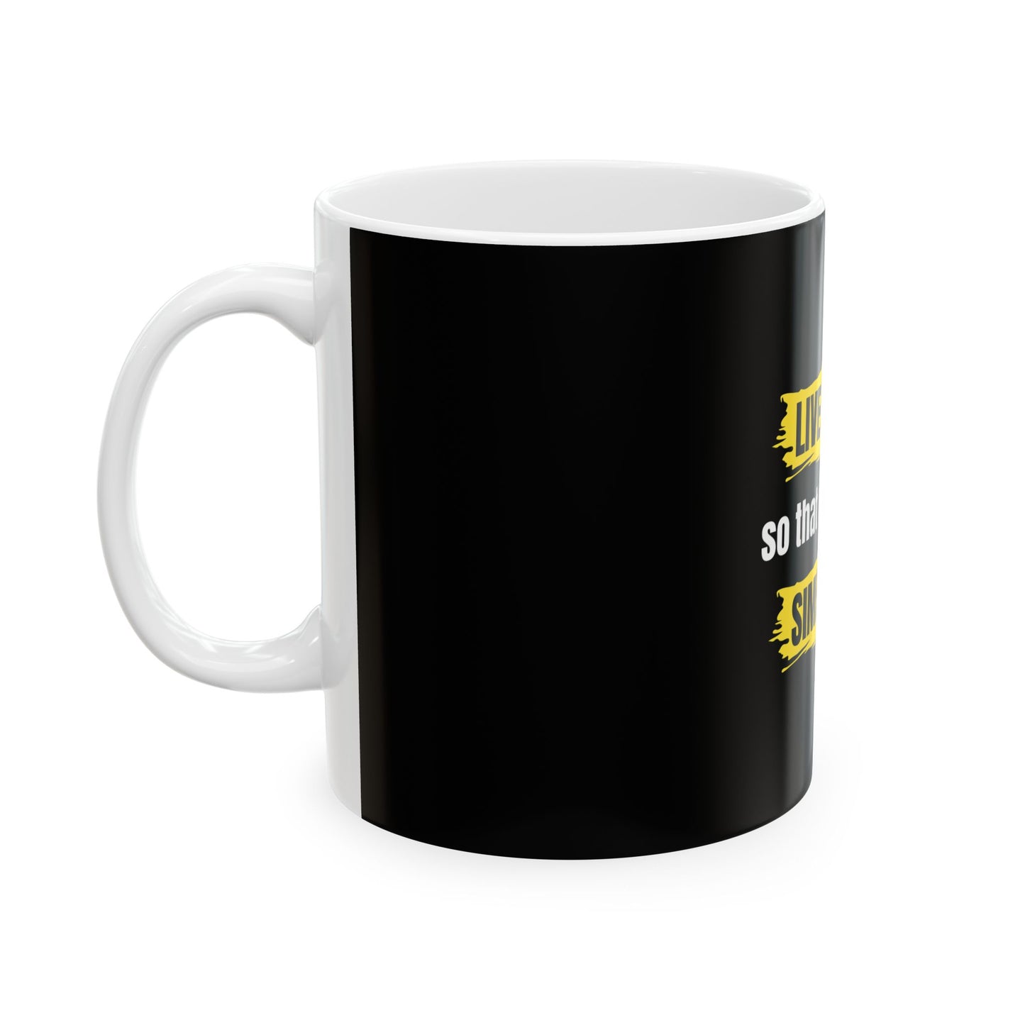 Black Ceramic Mug 67, (11oz, 15oz)