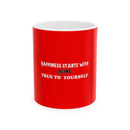 Red Ceramic Mug 49, (11oz, 15oz)