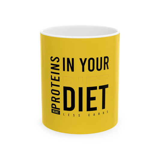 Yellow Ceramic Mug 10, (11oz, 15oz)