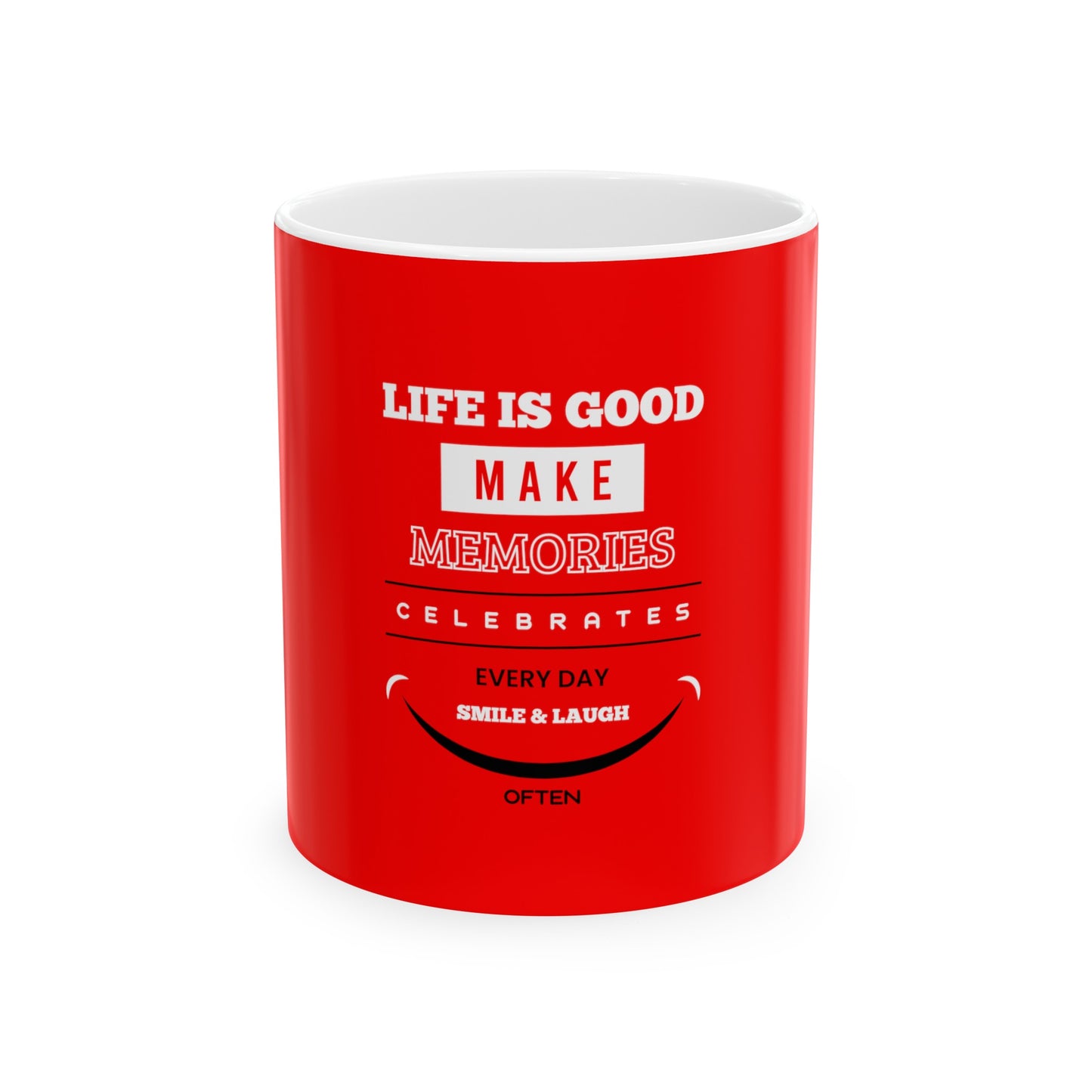 Red Ceramic Mug 6, (11oz, 15oz)