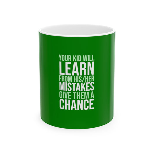 Green Ceramic Mug 3, (11oz, 15oz)