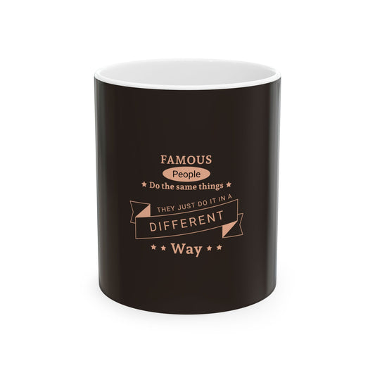 Brown Ceramic Mug 34, (11oz, 15oz)