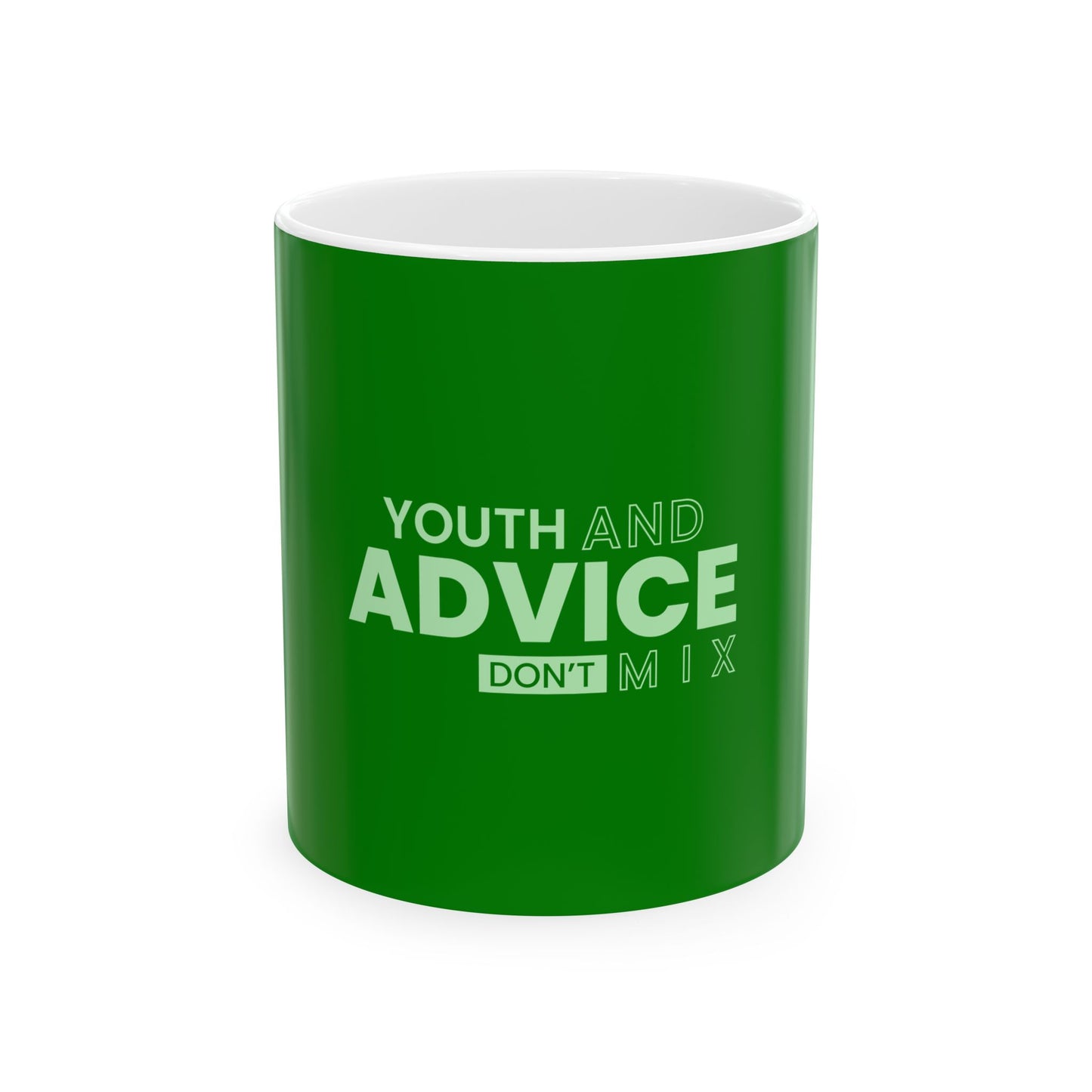 Green Ceramic Mug 25, (11oz, 15oz)