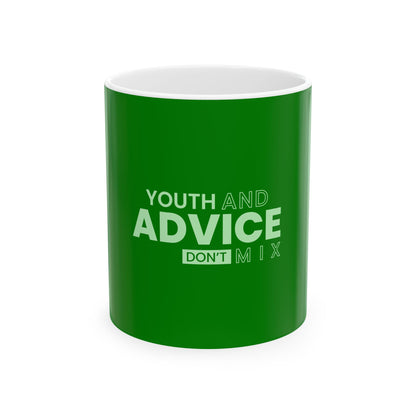 Green Ceramic Mug 25, (11oz, 15oz)