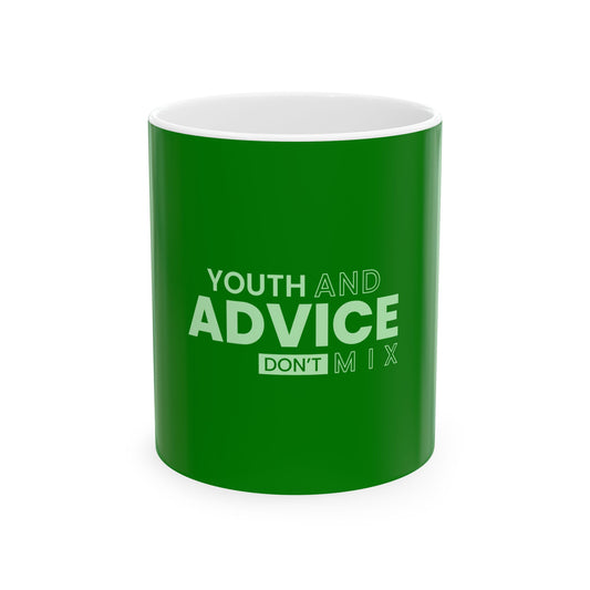 Green Ceramic Mug 25, (11oz, 15oz)