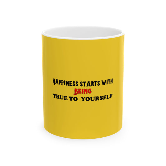 Yellow Ceramic Mug 49, (11oz, 15oz)