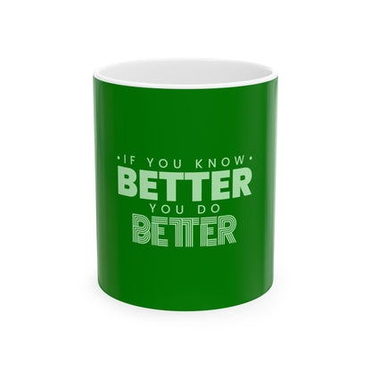 Green Ceramic Mug 46, (11oz, 15oz)