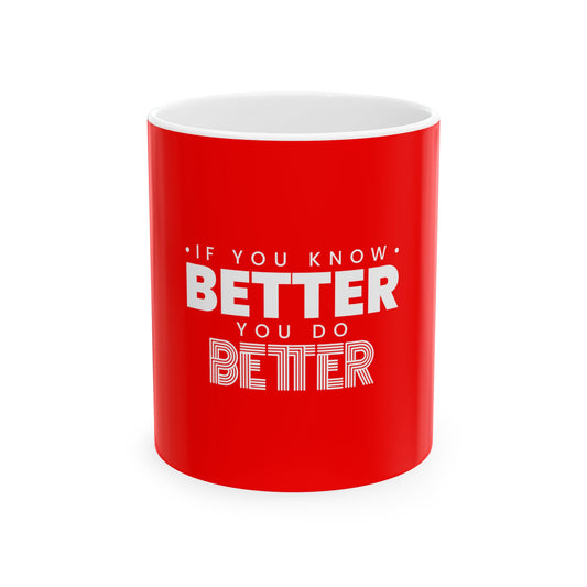 Red Ceramic Mug 46, (11oz, 15oz)