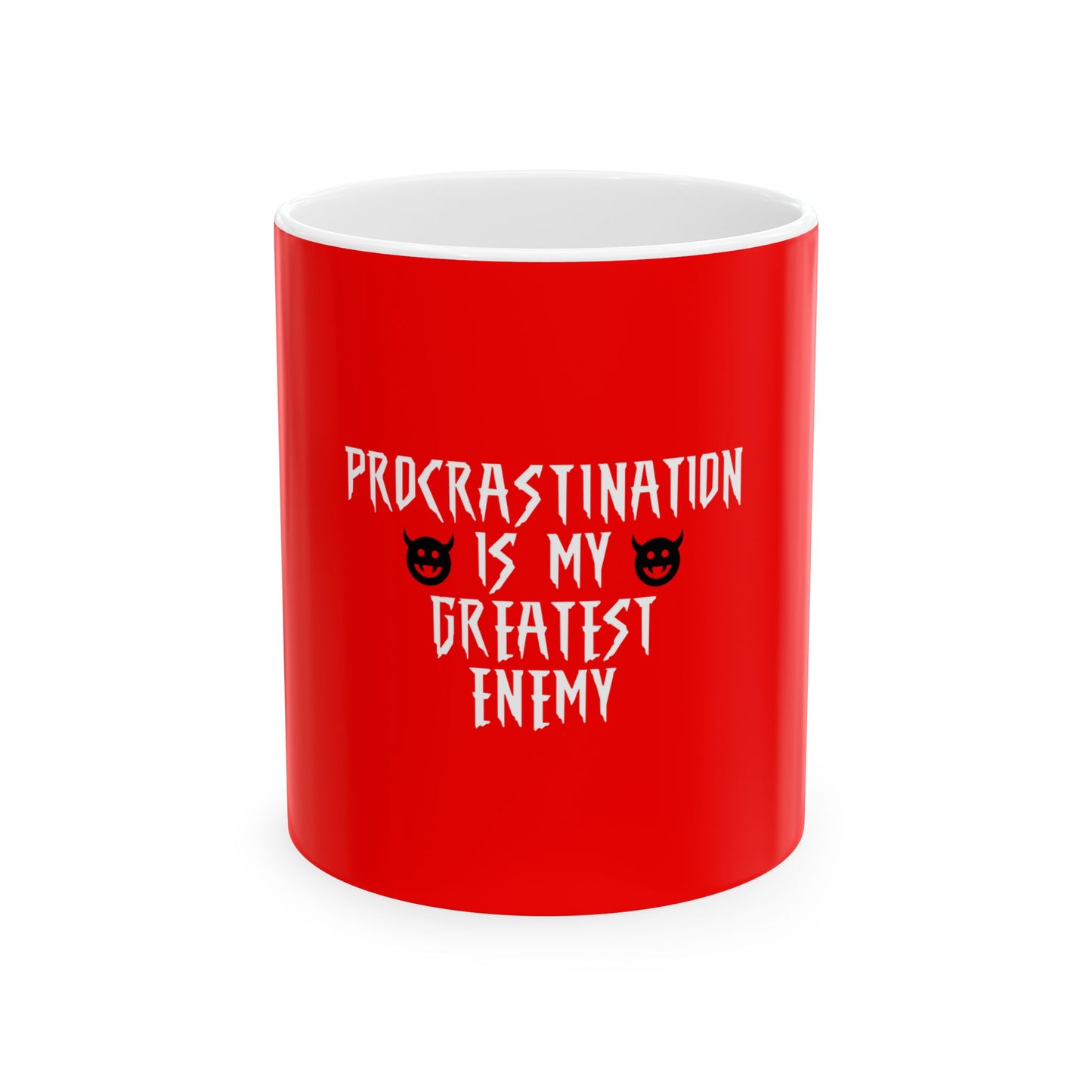 Red Ceramic Mug 47, (11oz, 15oz)