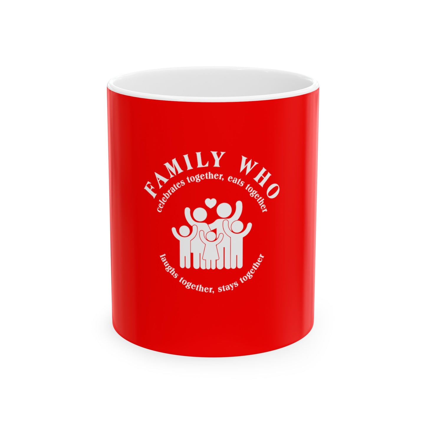 Red Ceramic Mug 2, (11oz, 15oz)