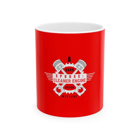 Red Ceramic Mug 15, (11oz, 15oz)