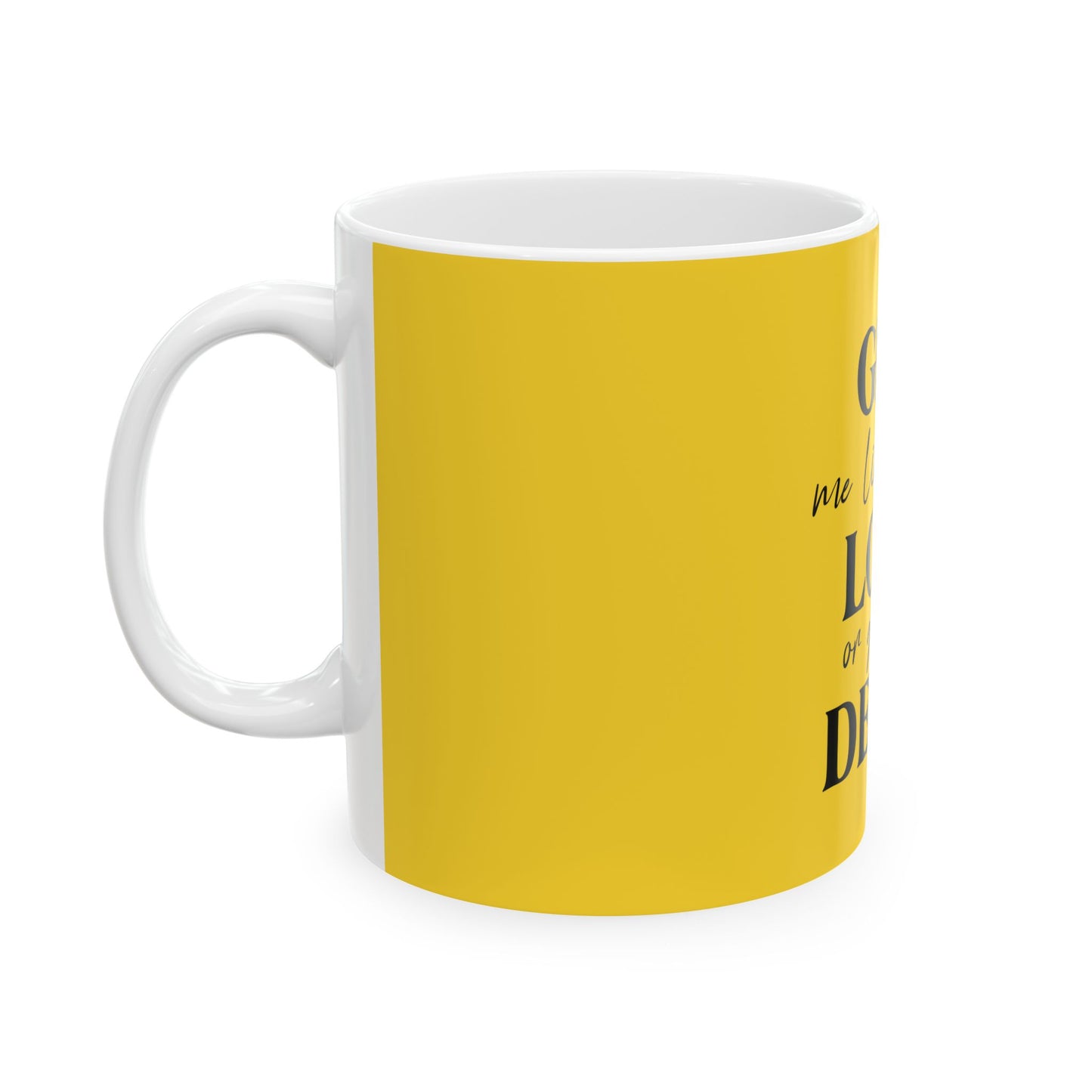 Yellow Ceramic Mug 19, (11oz, 15oz)