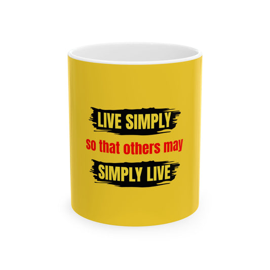 Yellow Ceramic Mug 67, (11oz, 15oz)