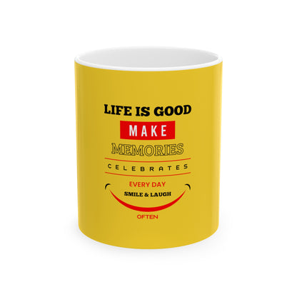 Yellow Ceramic Mug 6, (11oz, 15oz)