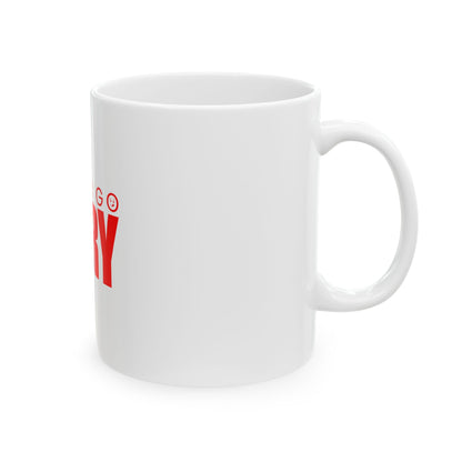 White Ceramic Mug 20, (11oz, 15oz)