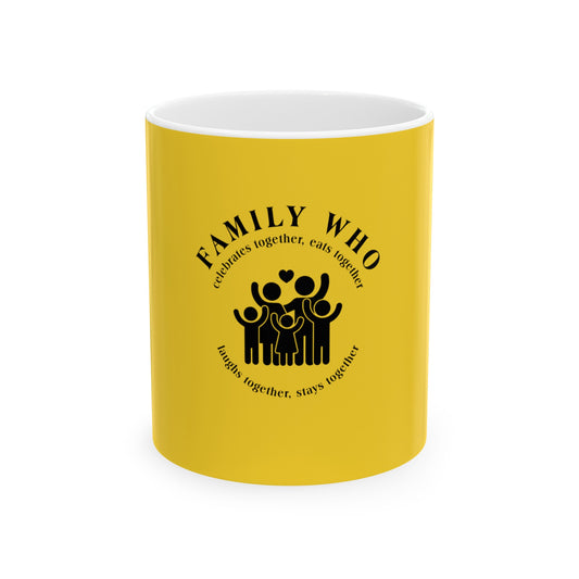 Yellow Ceramic Mug 2, (11oz, 15oz)