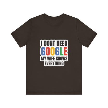 I do not need google; my wife knows everything.