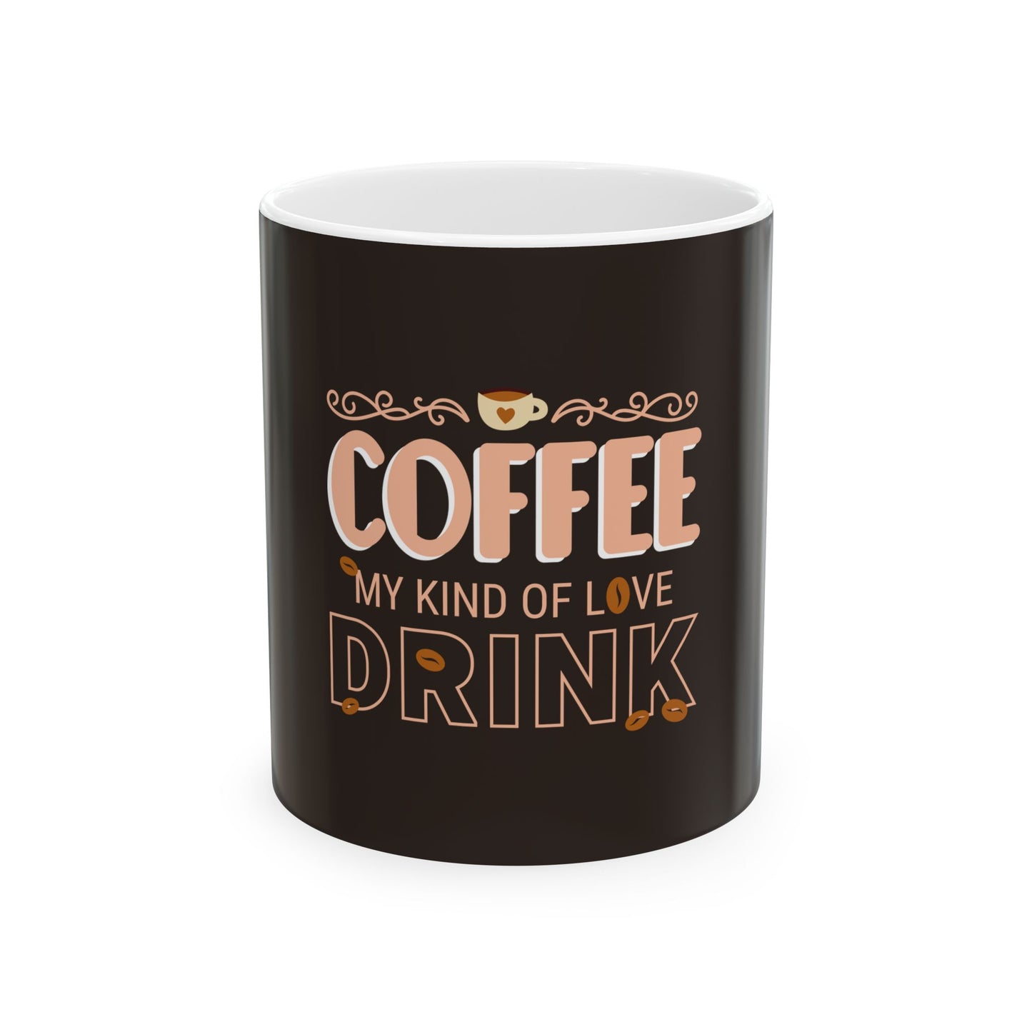 Brown Ceramic Mug 41, (11oz, 15oz)