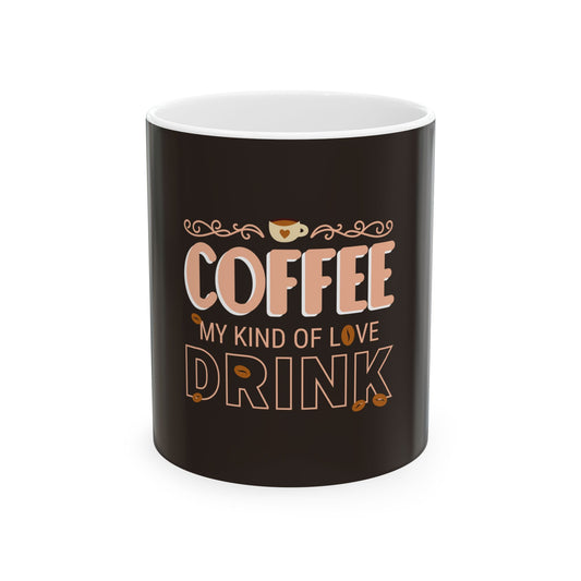 Brown Ceramic Mug 41, (11oz, 15oz)