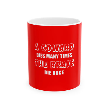 Red Ceramic Mug 27, (11oz, 15oz)