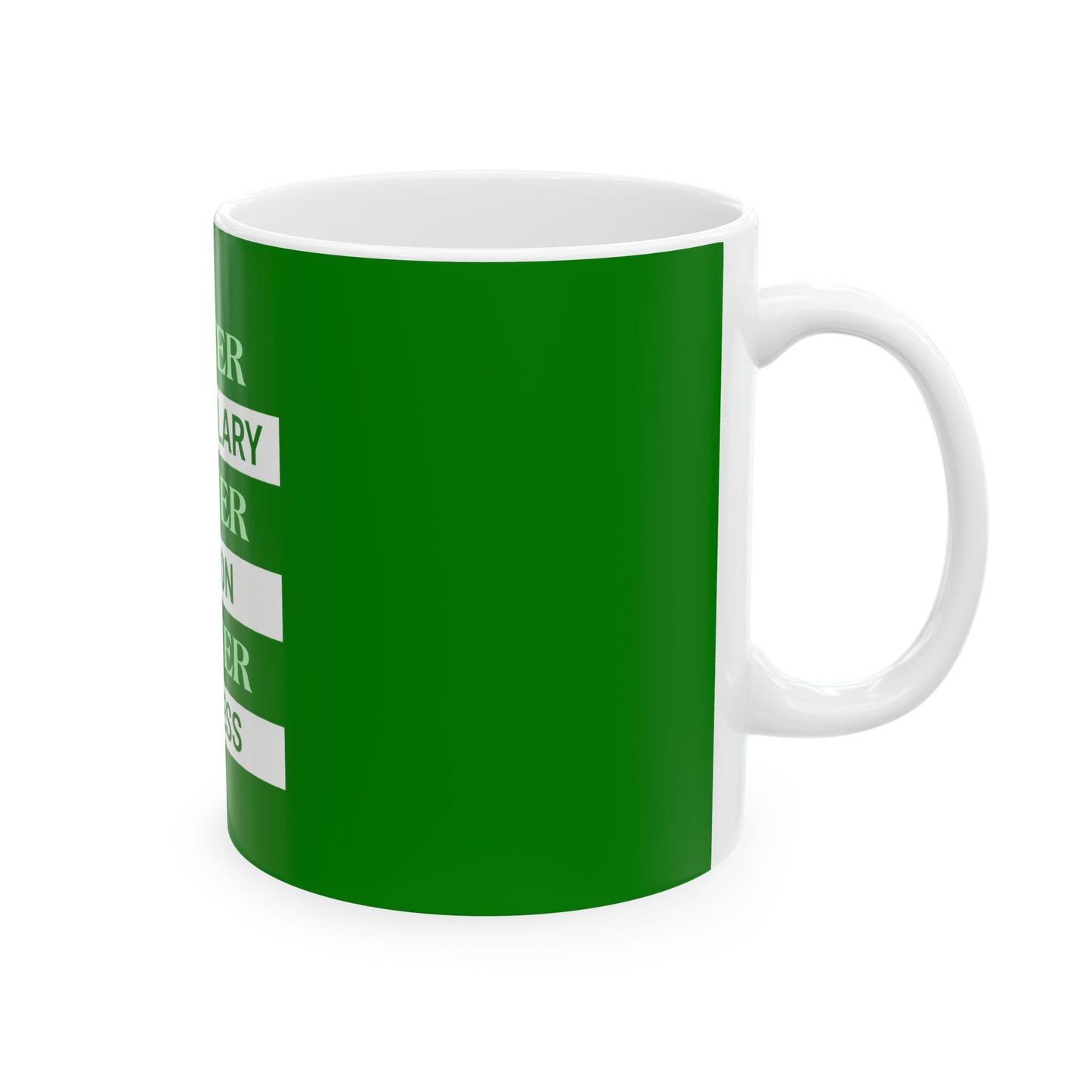 Green Ceramic Mug 18, (11oz, 15oz)