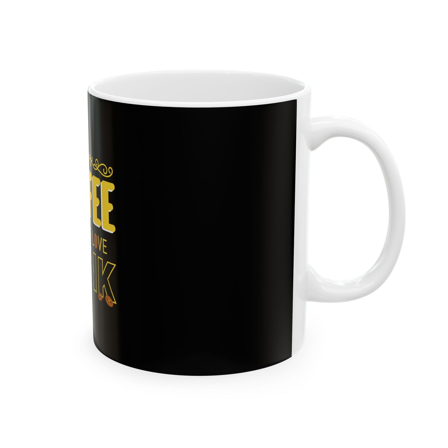 Black Ceramic Mug 41, (11oz, 15oz)