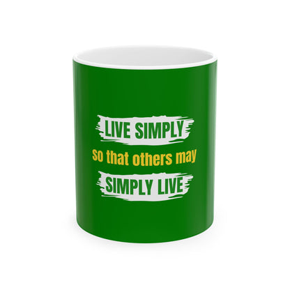 Green Ceramic Mug 67, (11oz, 15oz)