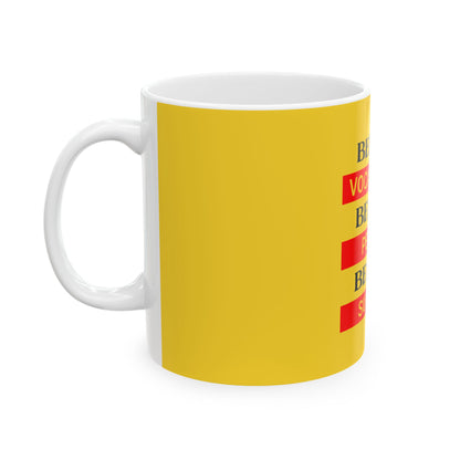 Yellow Ceramic Mug 18, (11oz, 15oz)