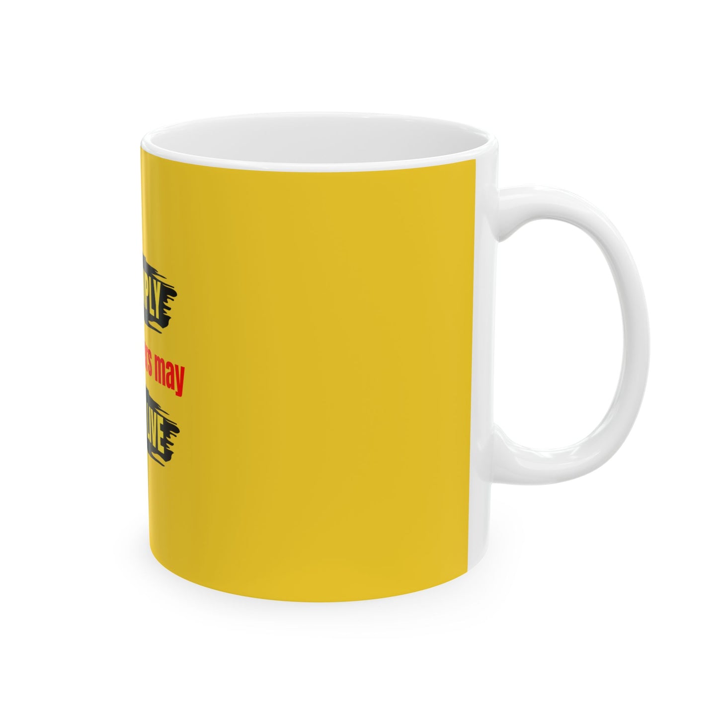 Yellow Ceramic Mug 67, (11oz, 15oz)