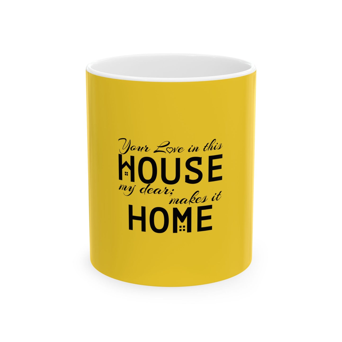 Yellow Ceramic Mug 28, (11oz, 15oz)