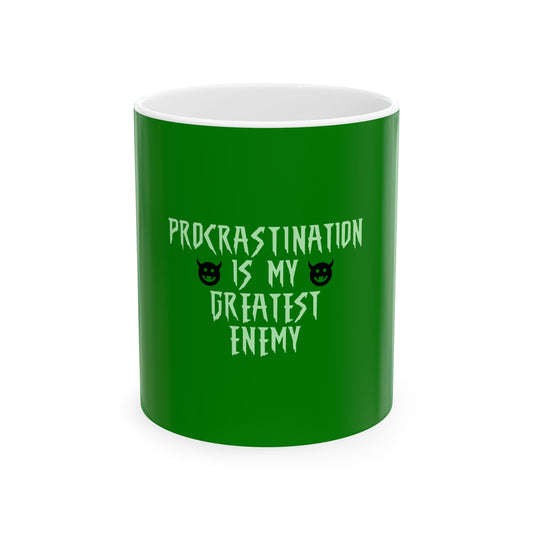 Green Ceramic Mug 47, (11oz, 15oz)