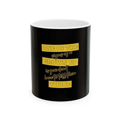 Black Ceramic Mug 30, (11oz, 15oz)