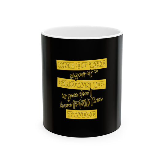 Black Ceramic Mug 30, (11oz, 15oz)