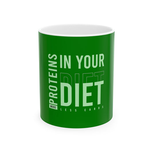 Green Ceramic Mug 10, (11oz, 15oz)