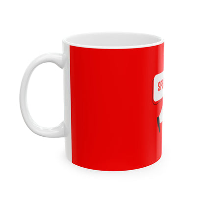 Red Ceramic Mug 66, (11oz, 15oz)