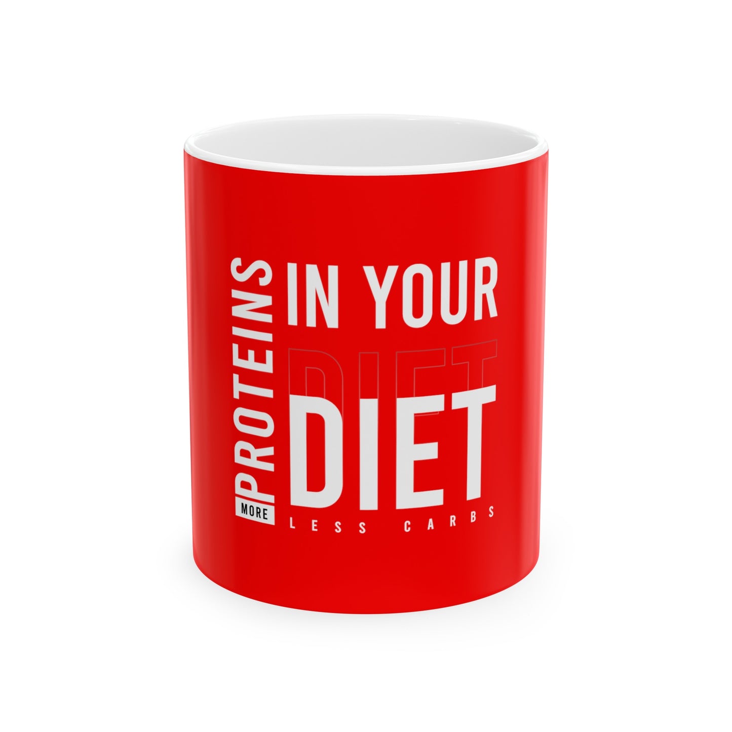 Red Ceramic Mug 10, (11oz, 15oz)