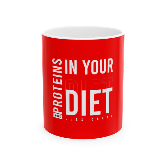 Red Ceramic Mug 10, (11oz, 15oz)