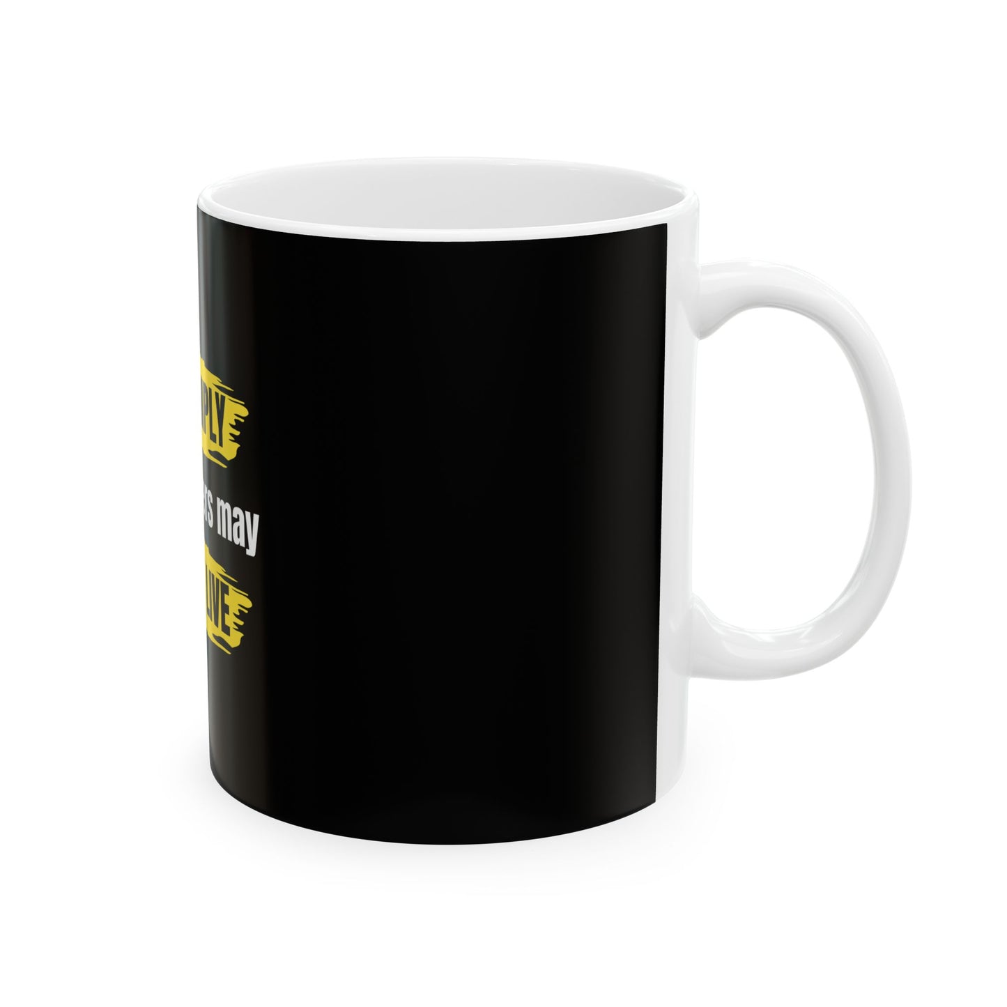 Black Ceramic Mug 67, (11oz, 15oz)