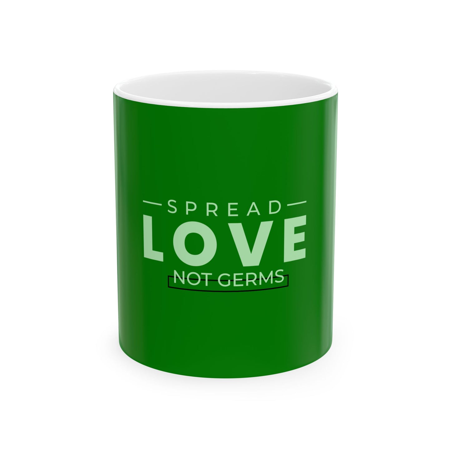 Green Ceramic Mug 23, (11oz, 15oz)