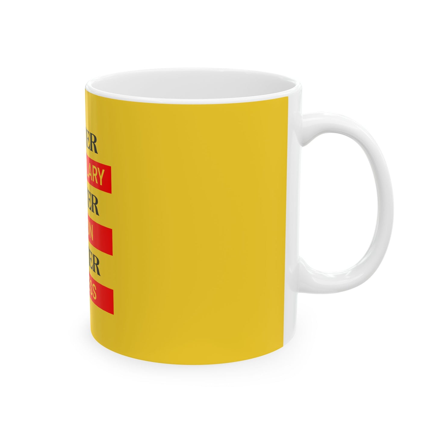 Yellow Ceramic Mug 18, (11oz, 15oz)