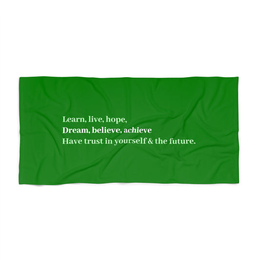 Green Beach Towel