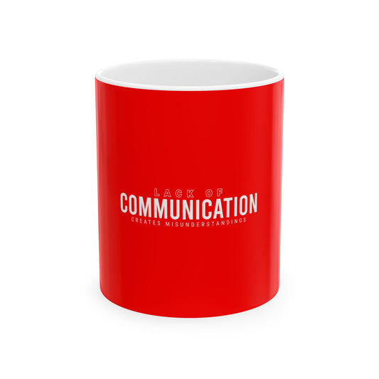 Red Ceramic Mug 39, (11oz, 15oz)