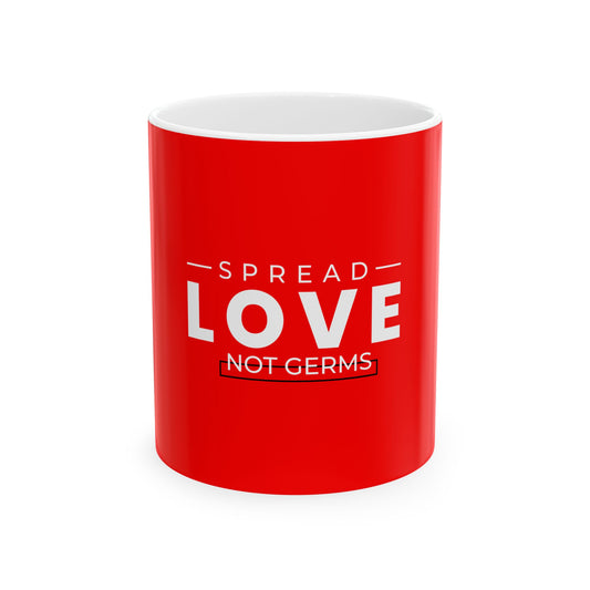 Red Ceramic Mug 23, (11oz, 15oz)