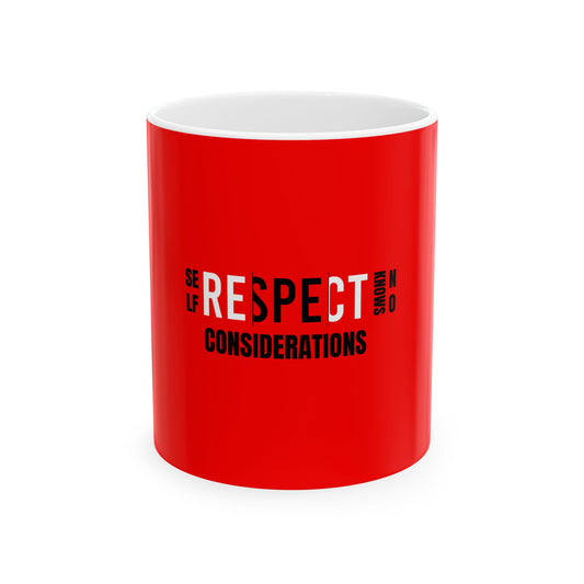 Red Ceramic Mug 69, (11oz, 15oz)