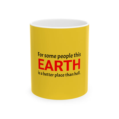 Yellow Ceramic Mug 7, (11oz, 15oz)