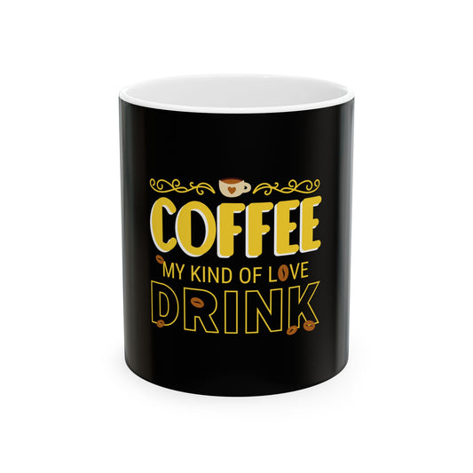 Black Ceramic Mug 41, (11oz, 15oz)