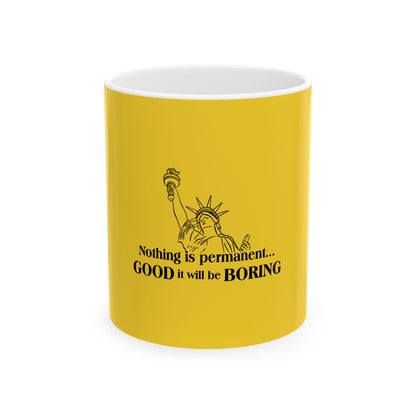 Yellow Ceramic Mug 13, (11oz, 15oz)