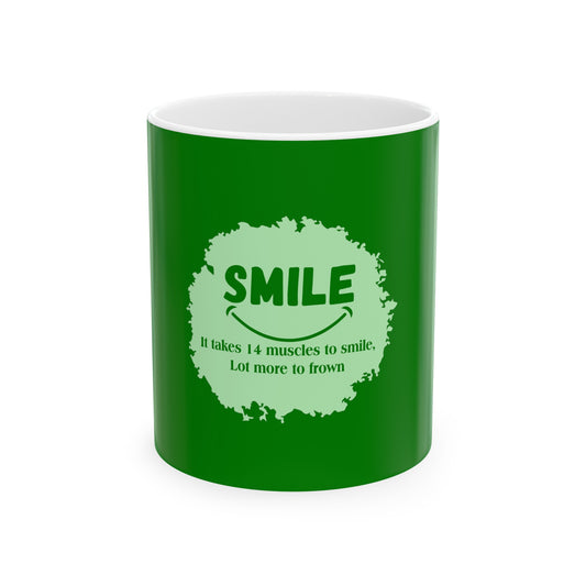 Green Ceramic Mug, (11oz, 15oz)