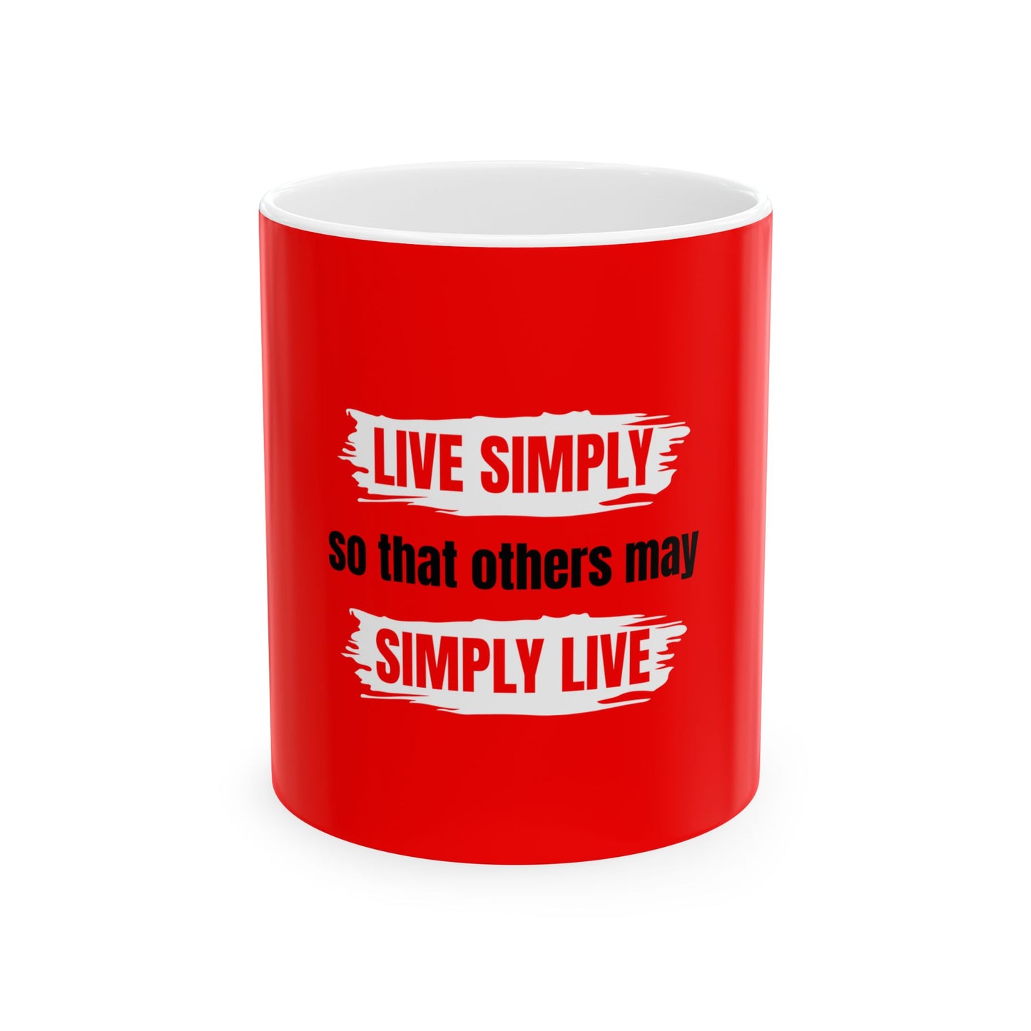 Red Ceramic Mug 67, (11oz, 15oz)